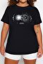 Siyah Bisiklet Yaka %100 Pamuk Örme T-Shirt TBBSS23BF00030 - 4