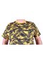 Large Size T-Shirt Crew Neck Beach Palm 23150 Yellow - 5