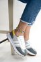 Men's Women's Casual Sports Shoes Gray Yellow Sports Shoes Sneaker - 5