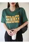 Women's Shimmer Printed Oversize T-shirt