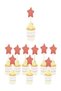 Star Themed Macaron Colored Soft Salmon Party Toothpicks Pack of 10 - 3