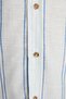 Beyaz Slim Fit Düğmeli Yaka İnce Çizgili Gömlek TMNSS20GO0092 - 5
