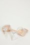 Women's Nude Skin Beige Transparent 8 Cm Transparent Heeled Evening Dress Sandals Shoes Slippers - 2