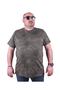 Large Size Crew Neck T-Shirt Palm Leaf 23148 Khaki