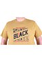 Large Size Men's Printed T-Shirt Black 23127 Lemon - 3