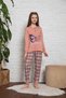 New Season Girl's Travel Waiter Long Sleeve Seasonal Cotton Combed Pajama Set 2061 - 2
