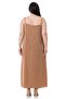 Plus Size Adjustable Thin Strap Side Slit Satin Mink Dress - 3