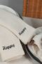 Natural Napkin 6 Pieces Motto Embroidered Cotton Linen Authentic 45x45 Cm Happy - 6