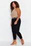 Solmayan Siyah Yüksek Bel Esnek Büyük Beden Skinny Jeans TBBSS23AR00015 - 4