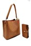 Vegan Leather Premium Product Multi-Compartment Women's Shoulder Bag 2117 - 3