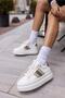Zanıolo Women's White Stone Detail Sneakers - 3