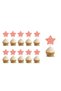 Star Themed Macaron Colored Soft Salmon Party Toothpicks Pack of 10
