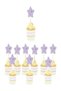 Star Themed Macaron Colored Soft Lilac Party Toothpicks Pack of 10 - 3