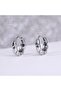 Modern Twist Striped Design Ring Snap Men's 316l Steel Earrings - 2