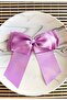 Lilac Color Bow Ribbon Buckle , Satin Fabric Automatic Buckle - 2