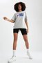 Black Combed Cotton Fit Above Knee Biker Shorts Tights. Made from Top Quality Organic Compact Fabric - 5