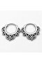 Boutique Patterned Ring Snap Vintage Men's 316l Steel Earrings