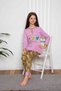 New Season Girl's Travel Waiter Long Sleeve Seasonal Cotton Combed Pajamas Set 2055