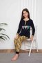 New Season Girl's Travel Waiter Long Sleeve Seasonal Cotton Combed Pajamas Set 2055 - 2