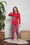 Girl Travel Waiter Long Sleeve Seasonal Cotton Combed Pajama Set 2061