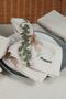 Natural Napkin 6 Pieces Motto Embroidered Cotton Linen Authentic 45x45 Cm Happy