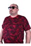 تي شيرت كبير الحجم برقبة دائرية Beach Palm 23150 Claret Red