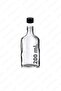 200ml Cold Brew Coffee Bottle Leak Proof Black Lid Glass Flat Bottle Suitable for Juice Etc Liquids