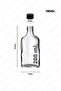 200ml Cold Brew Coffee Bottle Leak Proof Black Lid Glass Flat Bottle Suitable for Juice Etc Liquids - 2