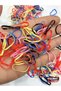 250 Pieces of Large and Thick Elastic Hair Rubber Buckles in a Transparent Bag - 3