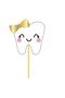 First Tooth Girl Themed Gilded Party Toothpicks 10 Pieces - 3