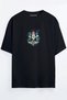 Wednesday Printed Unisex Black Oversize T-shirt