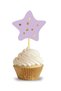 Star Themed Macaron Colored Soft Lilac Party Toothpicks Pack of 10 - 2
