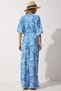 Women's Blue Patterned Blouse and Wide-Leg Pants MC00161 - 6