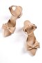 Deep Nude Skin Bow Heeled Casual Shoes - 2