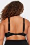 Siyah Derin V Büzgülü Büyük Beden Bikini Üstü TBBSS23CT00011 - 5