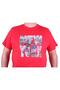 Large Size Men's Printed T-Shirt New York 23129 Red - 3