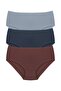 3-Piece Cotton Ribbed Plus Size Women's Panties