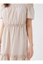 Xsıde Boat Neck Straight Short Sleeve Women's Dress - 3