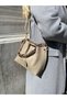 Women's Scarf and Chain Accessory Soft Leather Hand and Shoulder Bag - 2