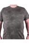 Large Size Crew Neck T-Shirt Palm Leaf 23148 Khaki - 3