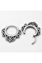 Boutique Patterned Ring Snap Vintage Men's 316l Steel Earrings - 3