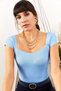 Women's Baby Blue Collar Detailed Knitwear Blouse BLZ-19001348 - 2