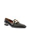 Women's Chain Accessory Loafer Shoes Black Wrinkled 21722859 - 3