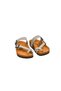 Children's Gray Genuine Leather Slippers - 4