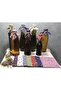 50 Pieces Mixed Color Crispy Floral Bottle Cap Fabric (Cover) and Beaded Binding Rope - 2