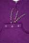 Balloon Sleeve Bottom Snap Corded Cotton Rib Body (purple) - 4