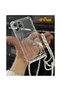 Silicone Case with Drawstring Neck Strap Compatible with iPhone 12 Transparent Color Card Holder Dulcet Epiphany Case
