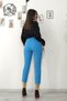 Women's Summer Dark Blue Coated Belted Stylish Casual Comfortable Trousers 3553 - 3