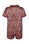 Pembe Leopar Desenli Saten Şortlu Dokuma Pijama Takımı THMSS20PT0158 - 9