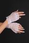 Polka Dot Bridal Cap and Bridal Half Hand Bridal Gloves - 6
